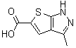 3-甲基-1H-噻吩并[2,3-c]吡唑-5-羧酸分子结构 (CAS 873072-60-7)