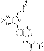 5'-Azido-5'-deoxy-N-[(1,1-dimethylethoxy)carbonyl]-2',3'-O-(1-methylethylidene)adenosine molecular structure (CAS 873556-44-6)