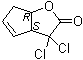 cis-3,3-Dichloro-3,3a,6,6a-tetrahydro-2H-cyclopenta[b]furan-2-one molecular structure (CAS 87411-55-0)