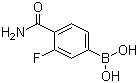 4-Carbamoyl-3-fluorophenylboronic acid molecular structure (CAS 874288-39-8)