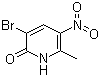 structure of CAS# 874493-25-1, 3-Bromo-6-methyl-5-nitro-2(1H)-pyridinone;3-Bromo-6-methyl-5-nitro-2-pyridinol