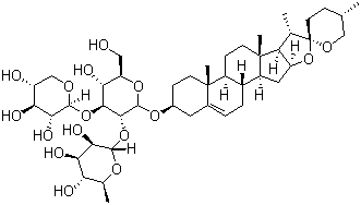 Liriope muscari baily saponins C molecular structure (CAS 87480-46-4)