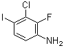 3-Chloro-2-fluoro-4-iodobenzenamine molecular structure (CAS 874840-61-6)