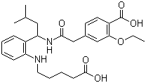 2-Despiperidyl-2-(5-carboxypentylamine) Repaglinide molecular structure (CAS 874908-12-0)