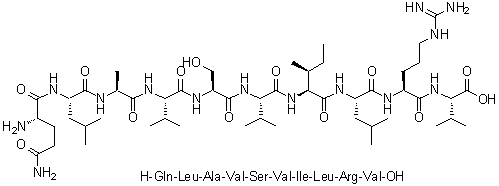 L-glutaminyl-L-leucyl-L-alanyl-L-valyl-L-seryl-L-valyl-L-isoleucyl-L-leucyl-L-arginyl-L-Valine molecular structure (CAS 874919-30-9)