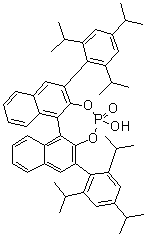 (11bS)-4-羟基-2,6-二[2,4,6-三(异丙基)苯基]-二萘并[2,1-d:1',2'-f][1,3,2]二氧杂磷杂卓 4-氧化物分子结构 (CAS 874948-63-7)