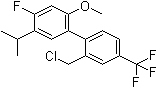 2'-(Chloromethyl)-4-fluoro-2-methoxy-5-(1-methylethyl)-4'-(trifluoromethyl)-1,1'-biphenyl molecular structure (CAS 875551-28-3)