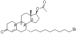 (7alpha,17beta)-17-(Acetyloxy)-7-(9-bromononyl)estr-4-en-3-one molecular structure (CAS 875573-63-0)