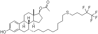 (7a,17b)-7-[9-[(4,4,5,5,5-Pentafluoropentyl)thio]nonyl]-estra-1,3,5(10)-triene-3,17-diol 17-acetate molecular structure (CAS 875573-69-6)