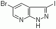 structure of CAS# 875781-18-3, 5-Bromo-3-iodo-1H-pyrazolo[3,4-b]pyridine