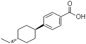 反式-4-乙基环己基苯甲酸分子结构 (CAS 87592-41-4)