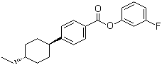4'-反式-乙基环己基苯甲酸 3-氟苯酯分子结构 (CAS 87592-58-3)