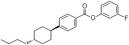 3-Fluorophenyl 4'-trans-butylcyclohexylbenzoate molecular structure (CAS 87592-62-9)