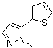 1-Methyl-5-(2-thienyl)-1H-pyrazole molecular structure (CAS 876316-68-6)
