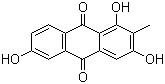 结构式 CAS# 87686-86-0, 6-羟基茜草素; 1,3,6-三羟基-2-甲基蒽醌