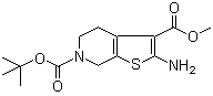 2-氨基-4,7-二氢噻吩并[2,3-c]吡啶-3,6(5H)-二甲酸 6-叔丁酯 3-甲酯分子结构 (CAS 877041-47-9)