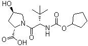 (4R)-N-[(Cyclopentyloxy)carbonyl]-3-methyl-L-valyl-4-hydroxy-L-proline molecular structure (CAS 877069-25-5)