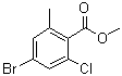 Methyl 4-bromo-2-chloro-6-methylbenzoate molecular structure (CAS 877149-10-5)