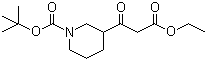 structure of CAS# 877173-80-3, tert-Butyl 3-(3-ethoxy-3-oxopropanoyl)piperidine-1-carboxylate;3-(2-Ethoxycarbonylacetyl)piperidine-1-carboxylic acid tert-butyl ester