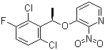 3-[[(1R)-1-(2,6-Dichloro-3-fluorophenyl)ethyl]oxy]-2-nitropyridine molecular structure (CAS 877397-70-1)