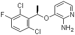 结构式 CAS# 877397-71-2, 3-[[(1R)-1-(2,6-二氯-3-氟苯基)乙基]氧基]吡啶-2-胺