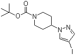 tert-Butyl 4-(4-iodo-1H-pyrazol-1-yl)piperidine-1-carboxylate molecular structure (CAS 877399-73-0)