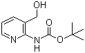 structure of CAS# 877593-11-8, (3-Hydroxymethylpyridin-2-yl)carbamic acid tert-butyl ester