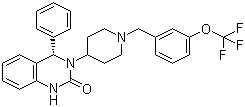 (4S)-3,4-Dihydro-4-phenyl-3-[1-[[3-(trifluoromethoxy)phenyl]methyl]-4-piperidinyl]-2(1H)-quinazolinone molecular structure (CAS 877606-63-8)