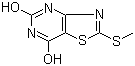 2-(甲硫基)噻唑并[4,5-d]嘧啶-5,7-二醇分子结构 (CAS 87789-29-5)