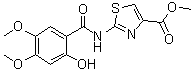 2-[(2-羟基-4,5-二甲氧基苯甲酰基)氨基]-4-噻唑羧酸甲酯分子结构 (CAS 877997-99-4)