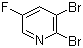 2,3-Dibromo-5-fluoropyridine molecular structure (CAS 878207-82-0)