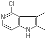 结构式 CAS# 878232-70-3, 4-氯-2,3-二甲基-1H-吡咯并[3,2-c]吡啶