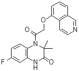 7-Fluoro-3,4-dihydro-4-[(5-isoquinolinyloxy)acetyl]-3,3-dimethyl-2(1H)-quinoxalinone molecular structure (CAS 878292-18-3)