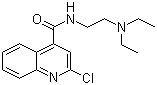 2-Chloro-N-[2-(diethylamino)ethyl]-4-quinolinecarboxamide molecular structure (CAS 87864-14-0)