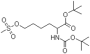 tert-Butyl 2-(tert-butoxycarbonylamino)-6-(methylsulfonyloxy)hexanoate molecular structure (CAS 878905-11-4)