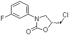 (5R)-5-(Chloromethyl)-3-(3-fluorophenyl)-2-oxazolidinone molecular structure (CAS 879215-66-4)