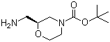 (S)-2-(Aminomethyl)morpholine-4-carboxylic acid tert-butyl ester molecular structure (CAS 879403-42-6)