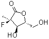 (3R,4R,5R)-3-Fluoro-4-hydroxy-5-(hydroxymethyl)-3-methyloxolan-2-one molecular structure (CAS 879551-04-9)