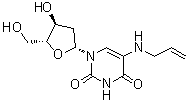 5-(烯丙基氨基)-2'-脱氧尿苷分子结构 (CAS 87980-17-4)