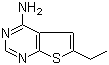 结构式 CAS# 879873-49-1, 6-乙基噻吩并[2,3-d]嘧啶-4-胺