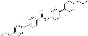 4-(反式-4-丙基环己基)苯基 4-(4-丙基苯基)苯甲酸酯分子结构 (CAS 88038-82-8)