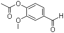 structure of CAS# 881-68-5, Vanillin acetate;4-Acetoxy-3-methoxybenzaldehyde; 4-Formyl-2-methoxyphenyl acetate