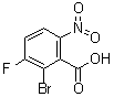 structure of CAS# 881415-27-6, 2-Bromo-3-fluoro-6-nitrobenzoic acid