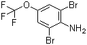 structure of CAS# 88149-49-9, 2,6-Dibromo-4-(trifluoromethoxy)aniline;3,5-Dibromo-4-aminotrifluoromethoxybenzene