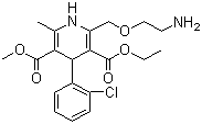 Amlodipine molecular structure (CAS 88150-42-9)