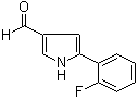 structure of CAS# 881674-56-2, 5-(2-Fluorophenyl)-1H-pyrrole-3-carboxaldehyde