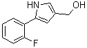 structure of CAS# 881674-58-4, 5-(2-Fluorophenyl)-1H-pyrrole-3-methanol