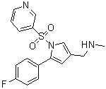 5-(4-Fluorophenyl)-N-methyl-1-(3-pyridinylsulfonyl)-1H-pyrrole-3-methanamine molecular structure (CAS 881733-36-4)