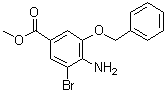 4-Amino-3-bromo-5-(phenylmethoxy)benzoic acid methyl ester molecular structure (CAS 881909-58-6)
