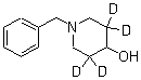 1-(Phenylmethyl)-4-piperidin-3,3,5,5-d4-ol molecular structure (CAS 88227-11-6)